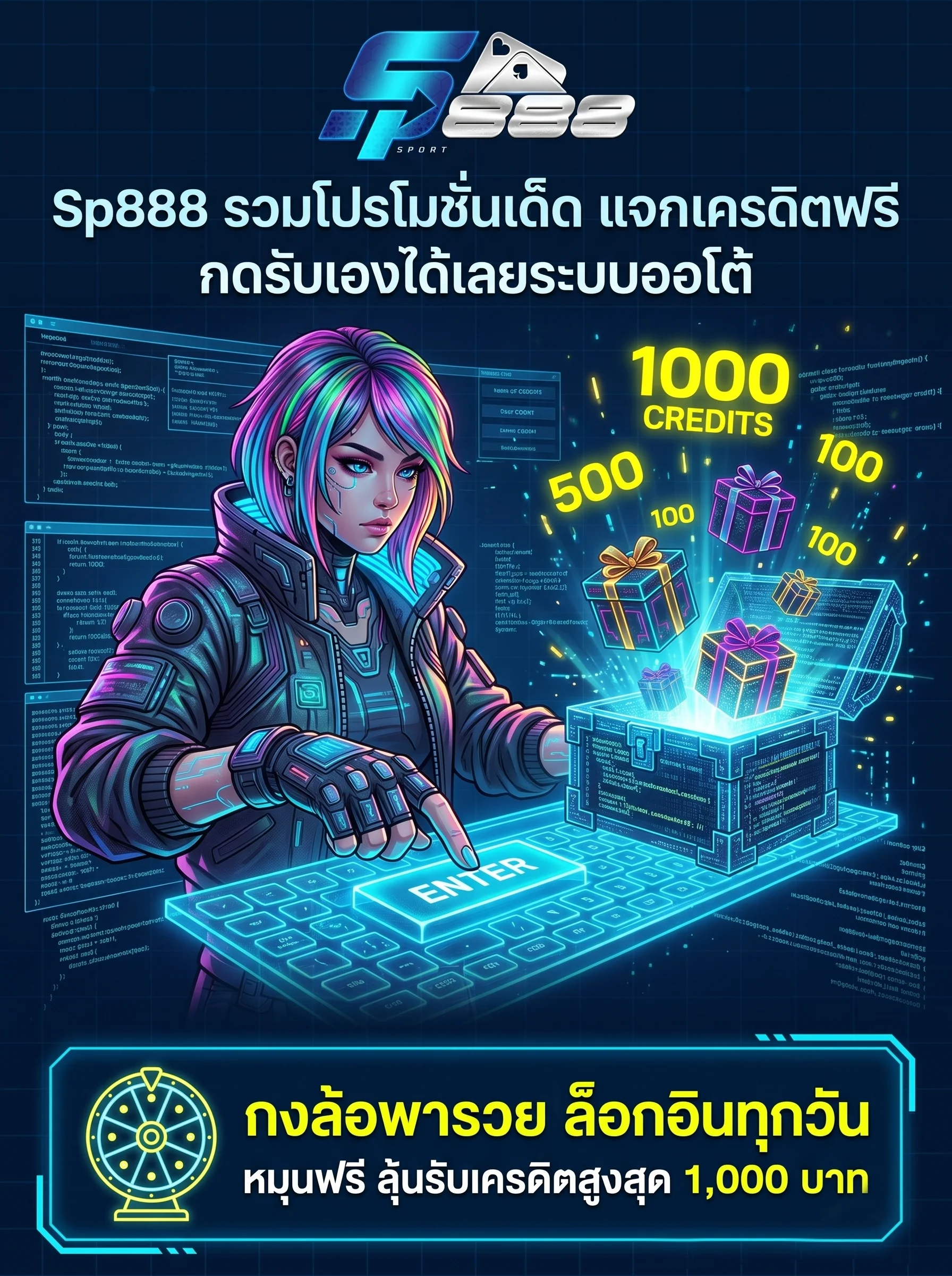 รวมโปรโมชั่นเด็ด แจกเครดิตฟรี กดรับเองได้ทุกวันผ่านเว็บ Sp888