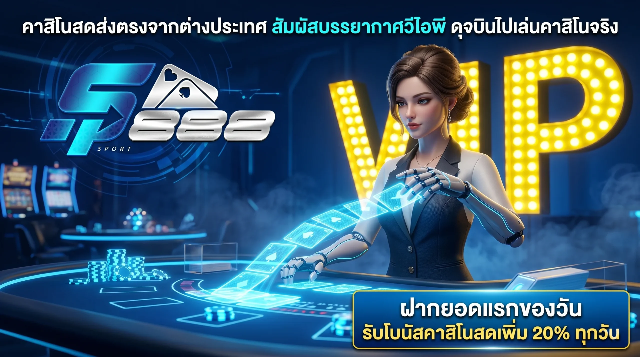 คาสิโนสดส่งตรงจากต่างประเทศ สัมผัสบรรยากาศวีไอพี ที่ Sp888